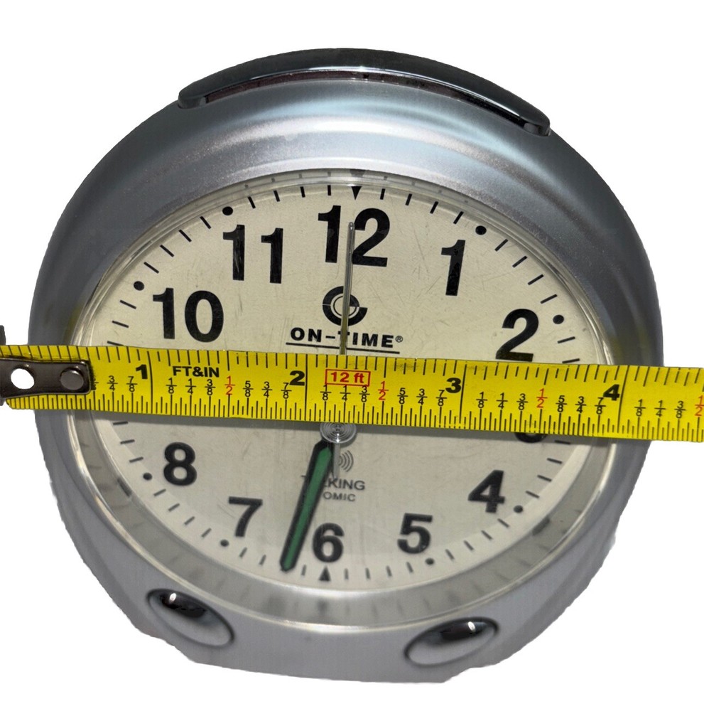 On Time Talking Atomic Alarm Clock Uses 2 C Batteries