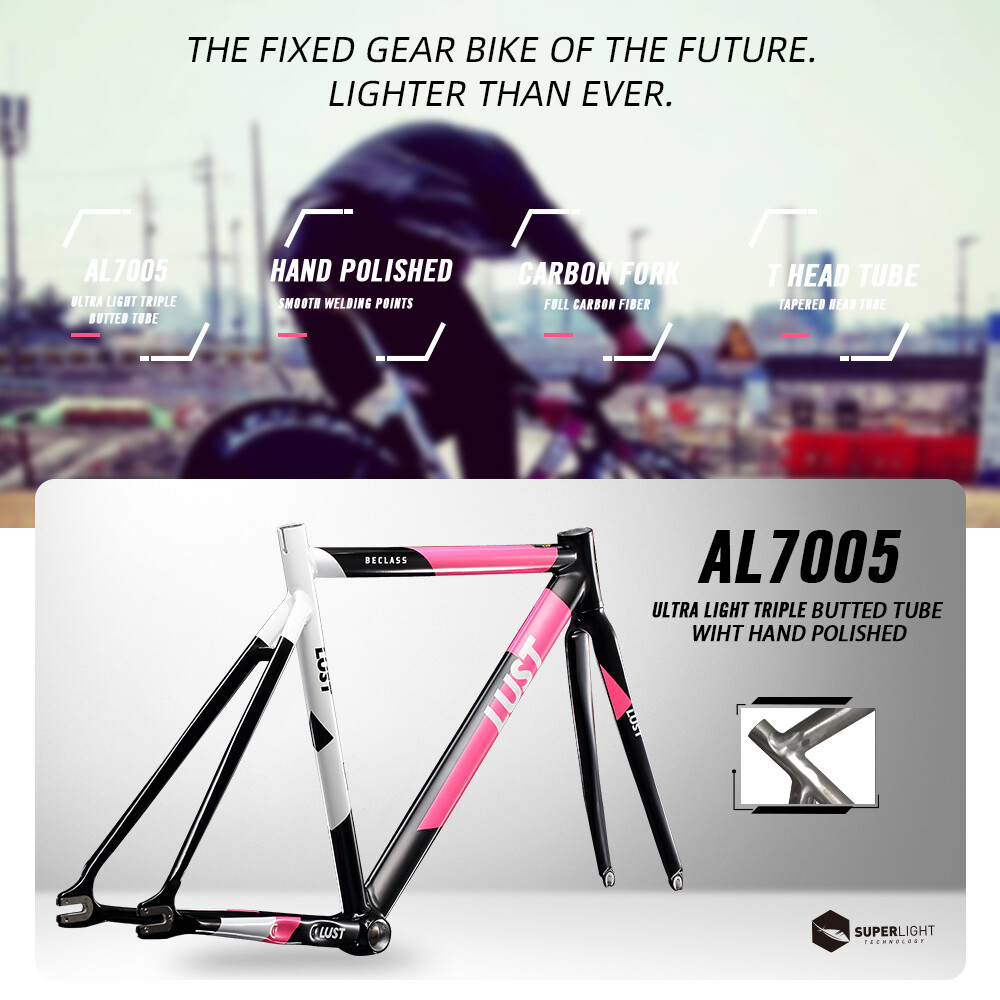 Fixed Gear Frameset Extra Light Track/single Speed Road Bike Frame Carbon Fork