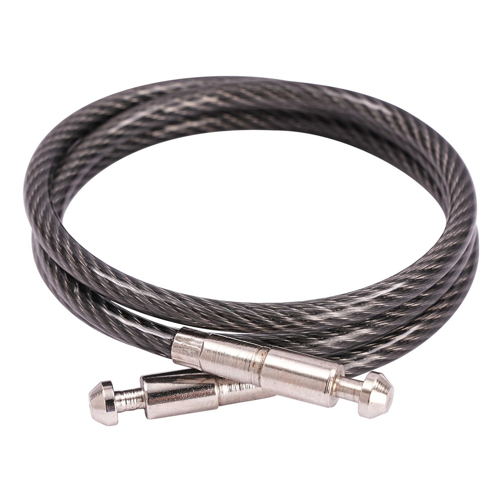 Black Cable Combination Lock with 4-Digit Dial and 3 Steel Cables