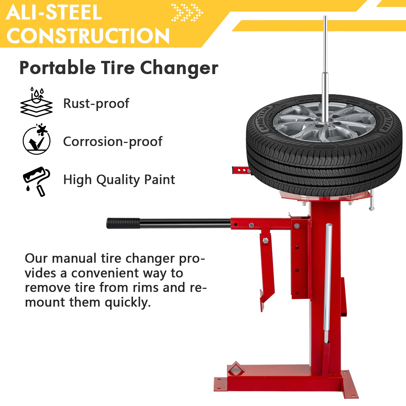 Manual Tire Changer Multi tyre for 4" to 21" Car Motorcycl truck High Strength