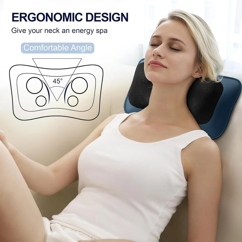 3 In 1 Electric Lumbar Support Pillow Smooth Spine Triple Fusion Back Massager
