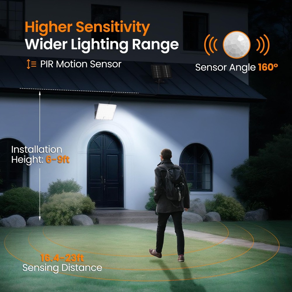 Solar Lights Outdoor Waterproof Motion Sensor Security Lights, Upgraded Conve...