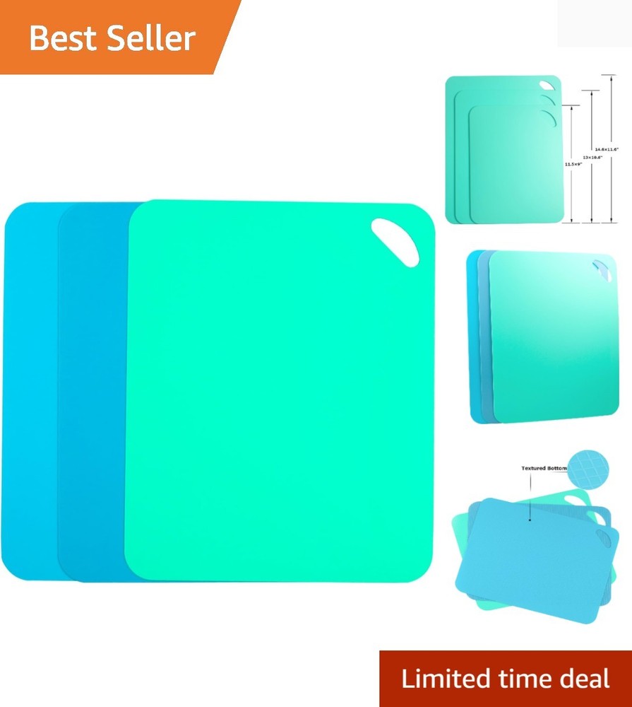Lightweight & Dishwasher Safe Flexible Cutting Mats – Kitchen Essentials Set