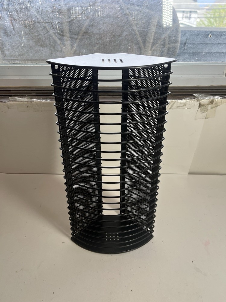 Elecom 24 CD Metal Wire Storage Corner Display Rack Wall Mount Black