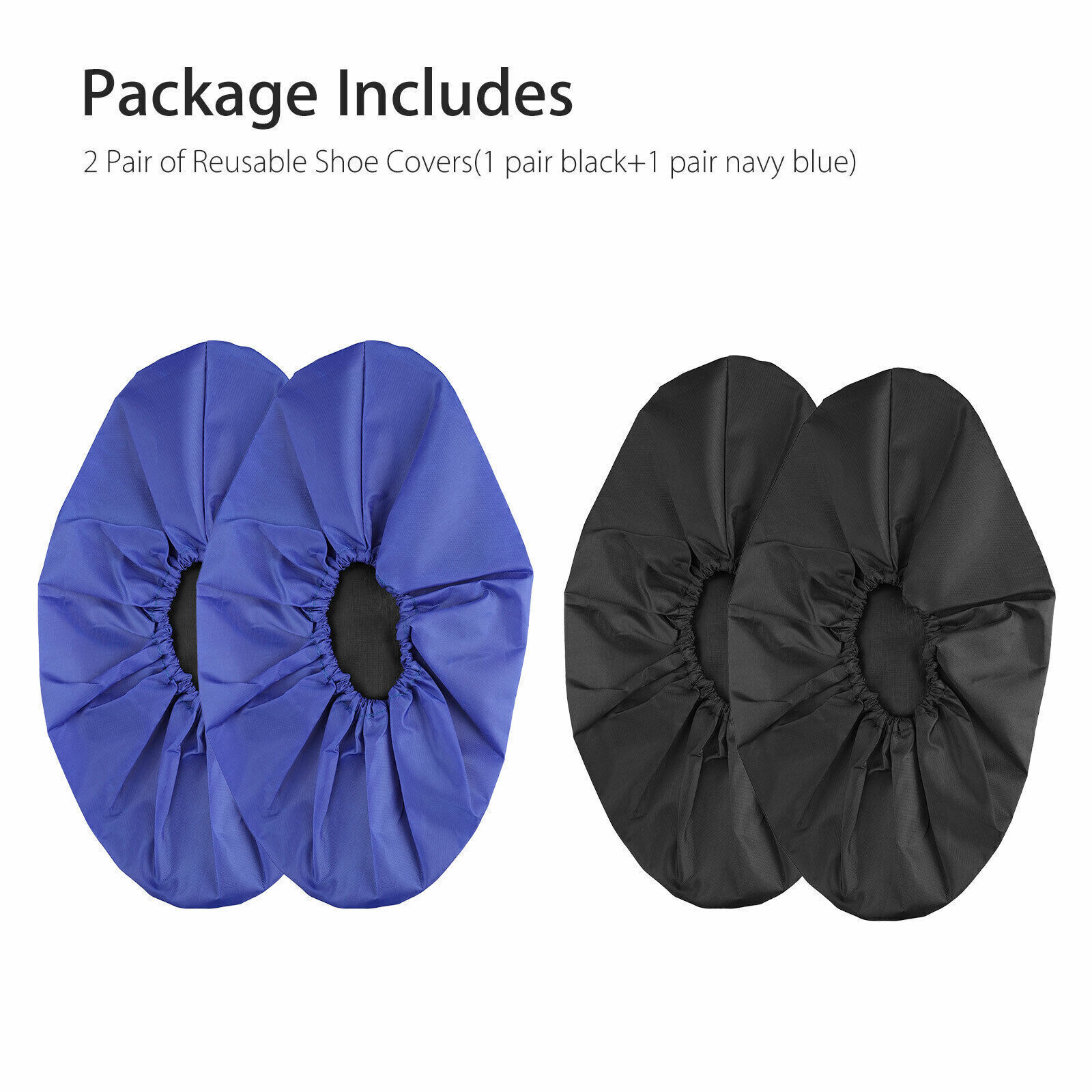 4 Pairs Waterproof Anti slip Washable Reusable Boots Cover Indoor Shoe Covers