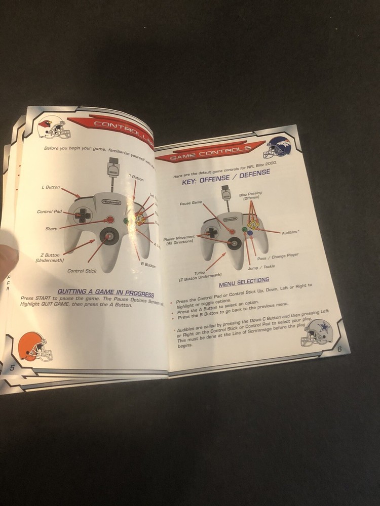 nfl blitz 2000 n64 manual