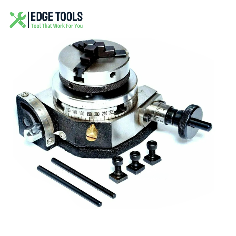 3"/75mm Tilting Rotary Table With 65 mm Mini Lathe Chuck For Milling Machine USA