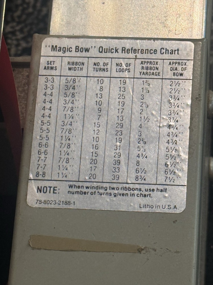 Vintage 3M Sasheen Magic Bow Maker Model S-13