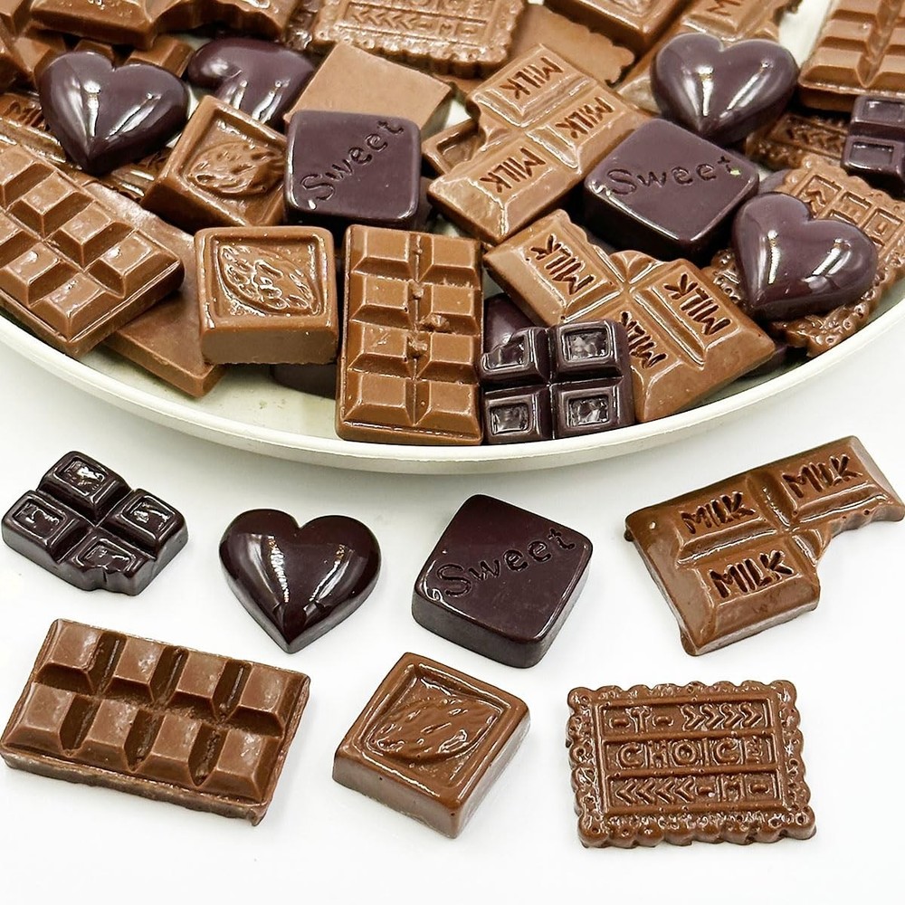 Fake Chocolate, 60Pcs Simulation Chocolate Artificial Medium, 60pcs chocolate