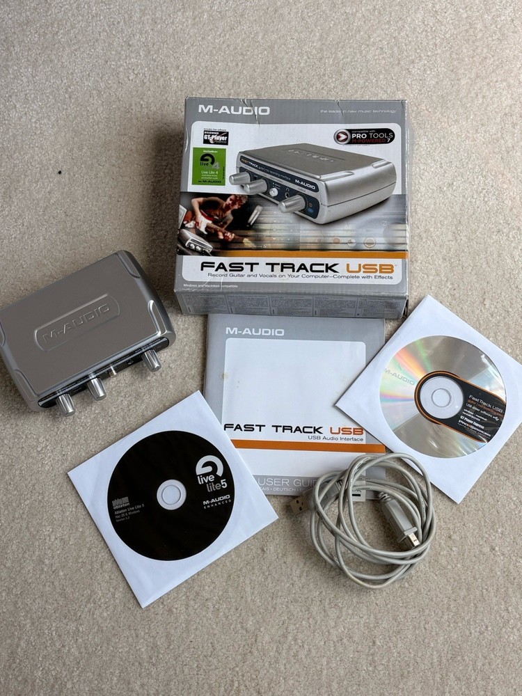 M-Audio Fast Track Guitar Recording USB Digital Audio Interface W/ Software