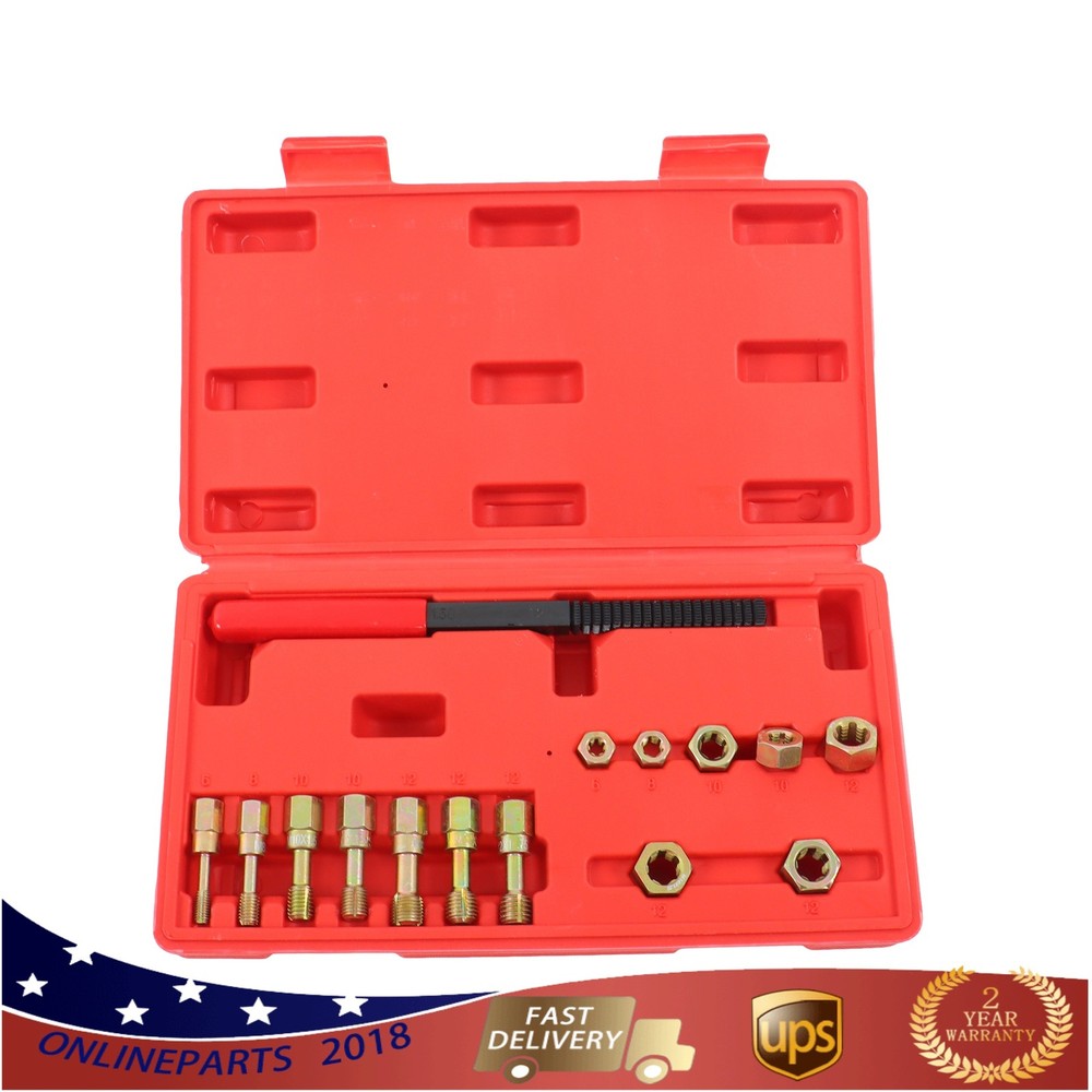 Thread Restorer Tool Thread Set 15Pcs Metric Thread Chaser Set M6 M8 M10 M12