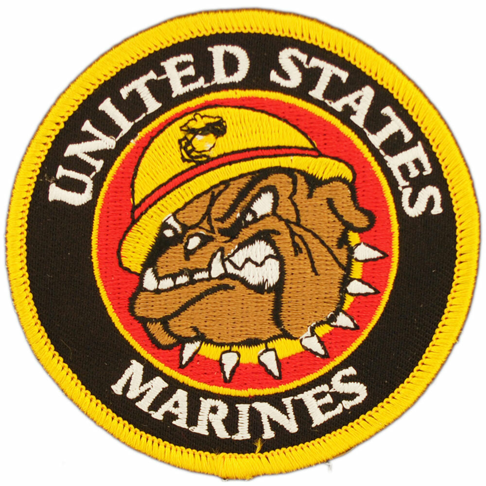 MARINE CORPS BULLDOG Embroidered Shoulder Patch 3" (0066)