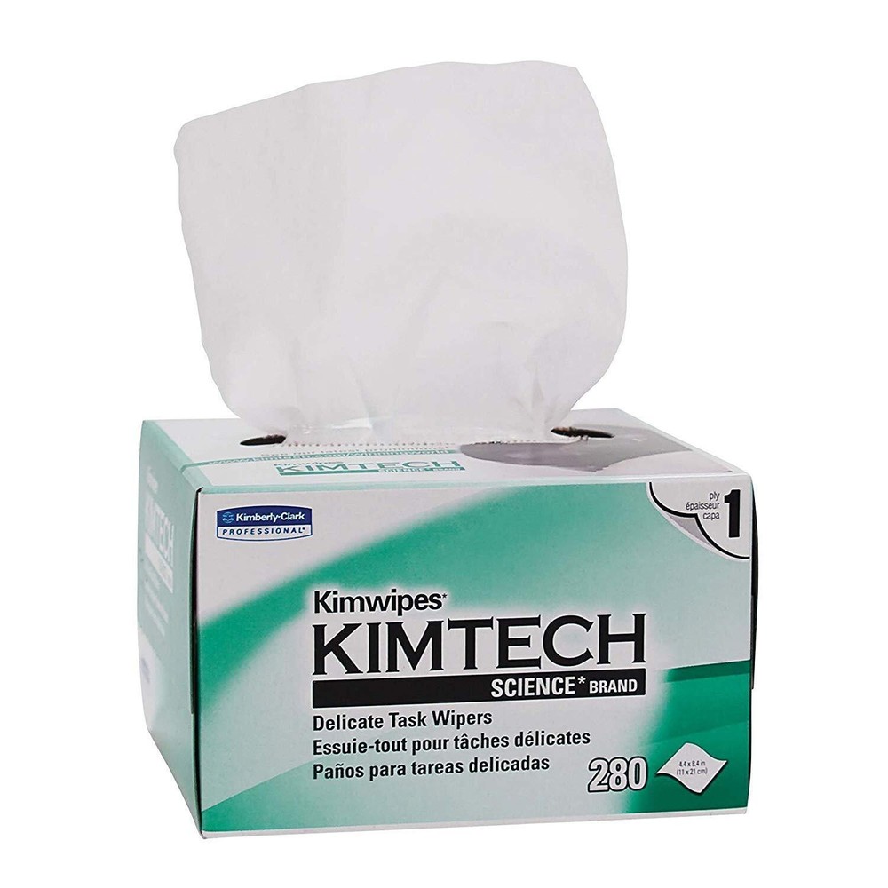 2 Boxes Kimwipes Delicate Task Disposable Wipers, 8-25/64" x 4-25/64", White