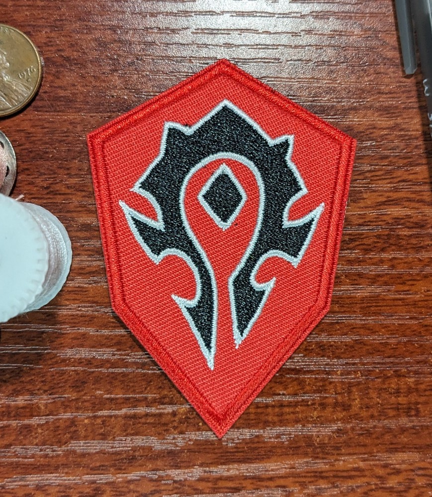 Warcraft Horde Patch Blizzard Video Games Embroidered Iron On Patch 3x2"