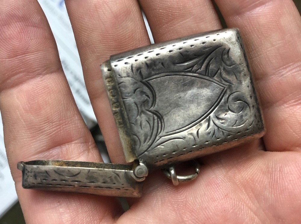 Edwardian Silver Vesta CAse Birmingham 1908 A70017