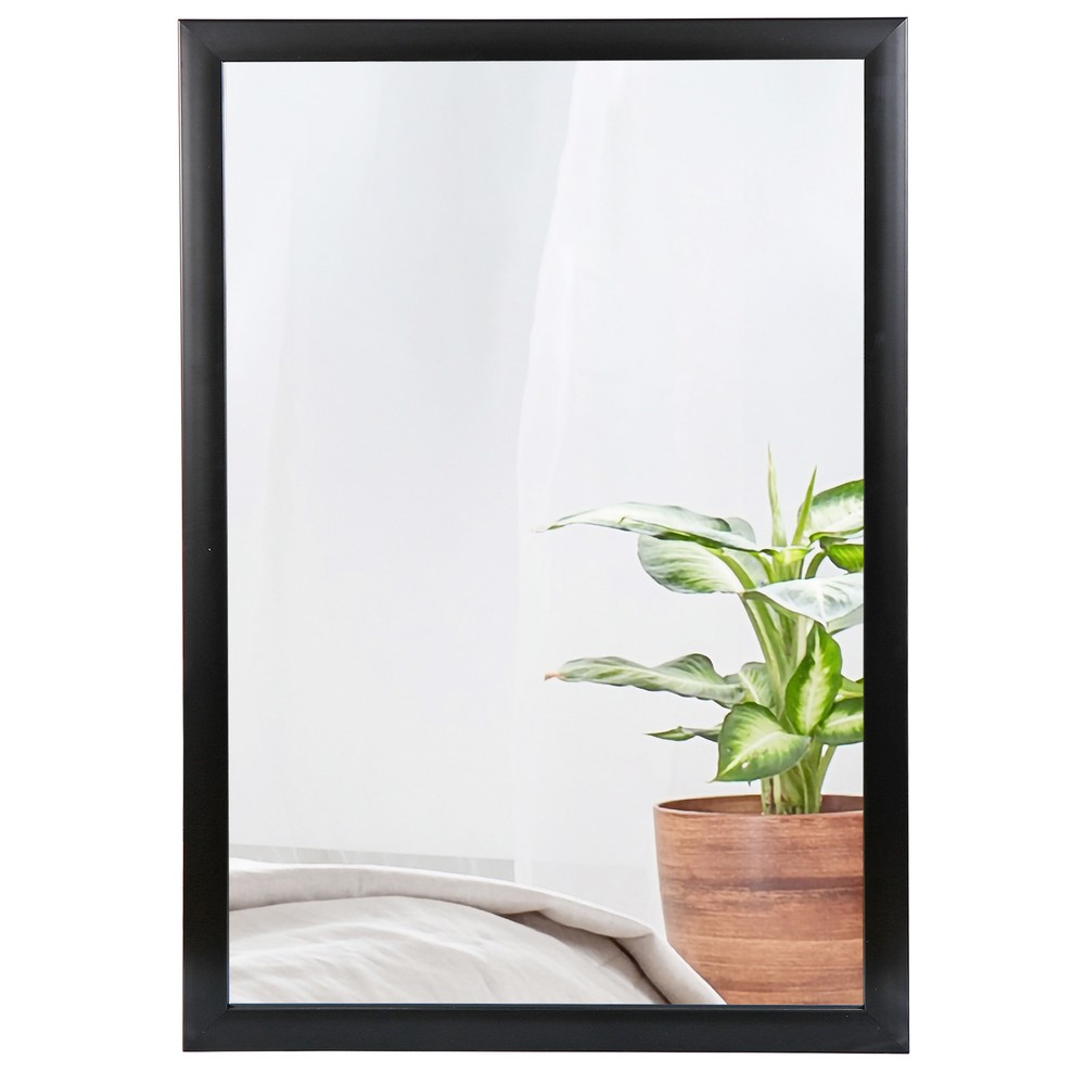 24" x 36" Bathroom Rectangular Wall Mounted Makeup Mirror Metal Frame Washroom