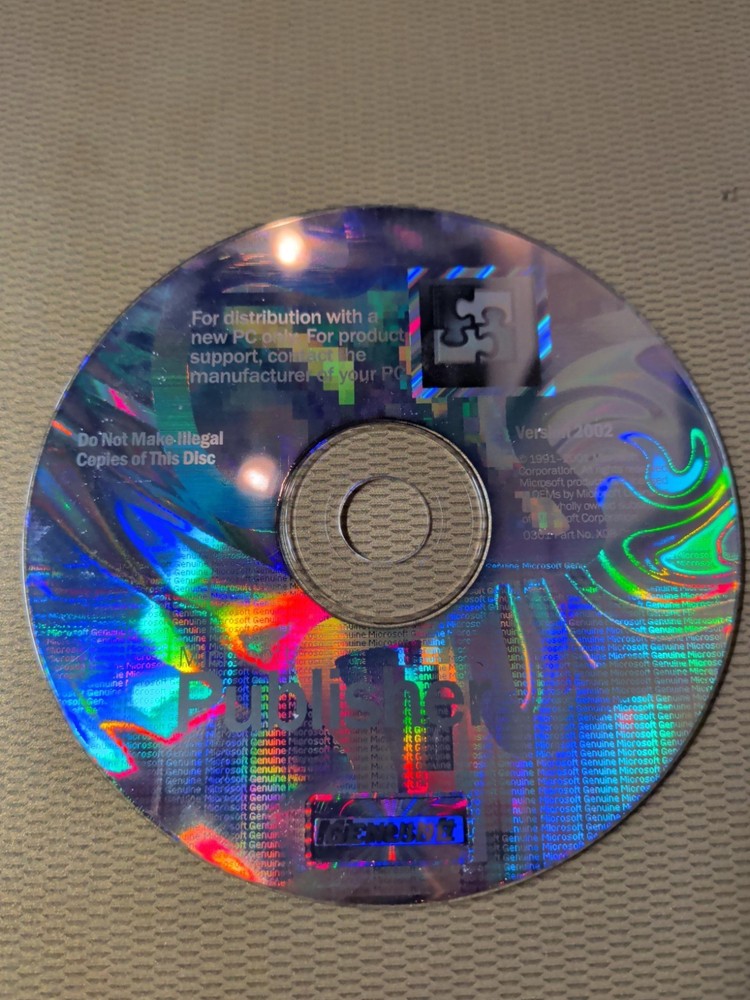 Microsoft Publisher 2002 CD