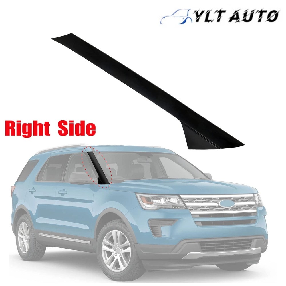 For 2011-19 Ford Explorer Windshield Outer Trim Pillar Molding Seal Right Side
