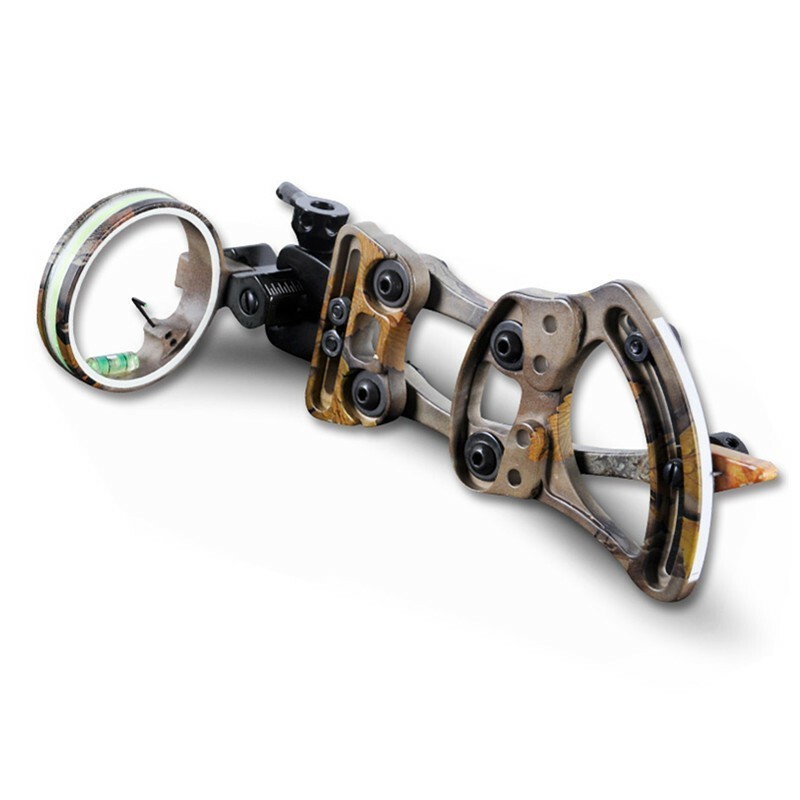 Archery Compound Bow Sight 1 Pin Professional Bow Sight Light Micro Adjustable [