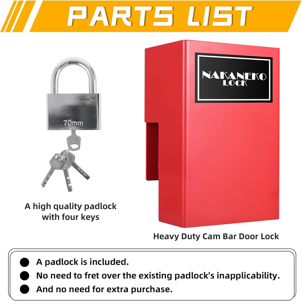 Secure Heavy Duty Door Lock for Shipping Containers & Trailers with Padlock