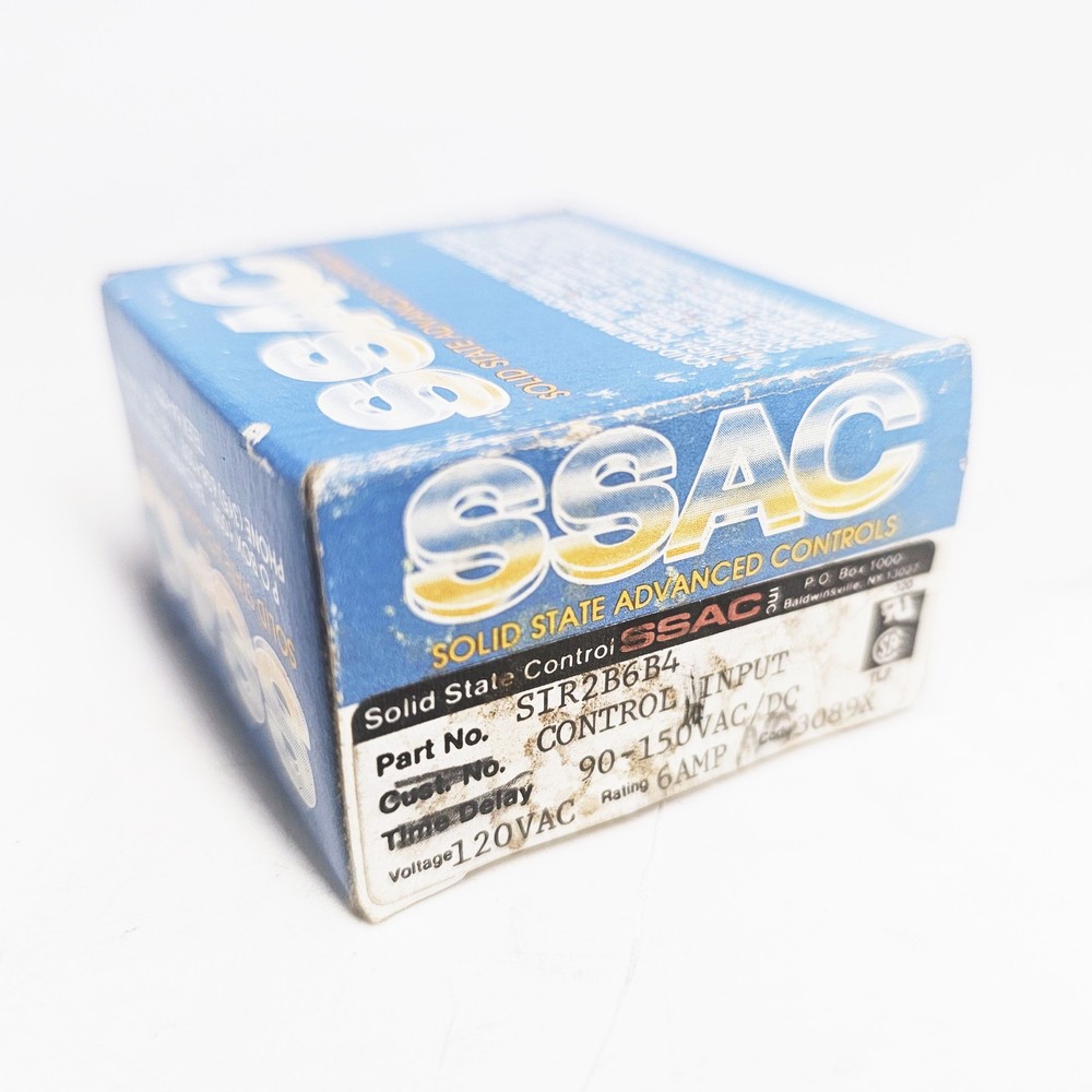 SSAC SIR2B6B4 Solid State Relay, 90 - 150 VAC/VDC, 6 AMP