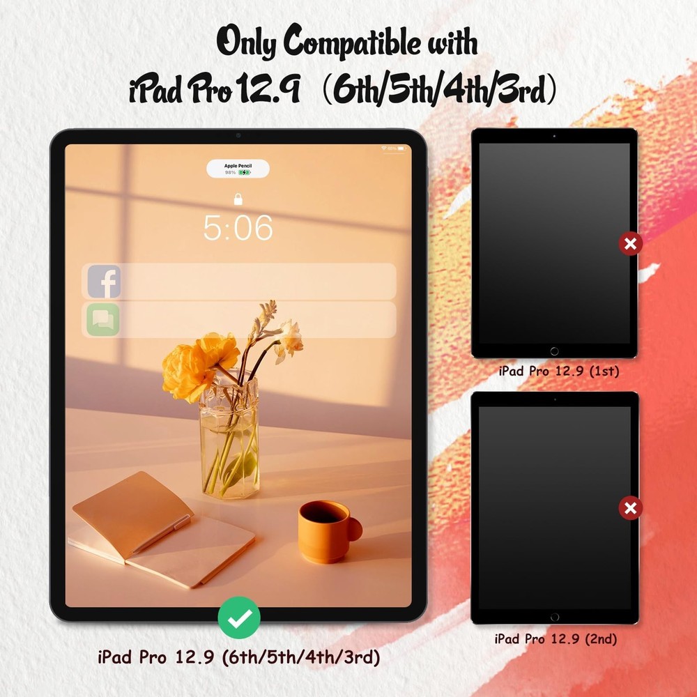 KCT 2 Pack Paperfeel Screen Protector Compatible with iPad Pro 12.9 (2022 & 2...