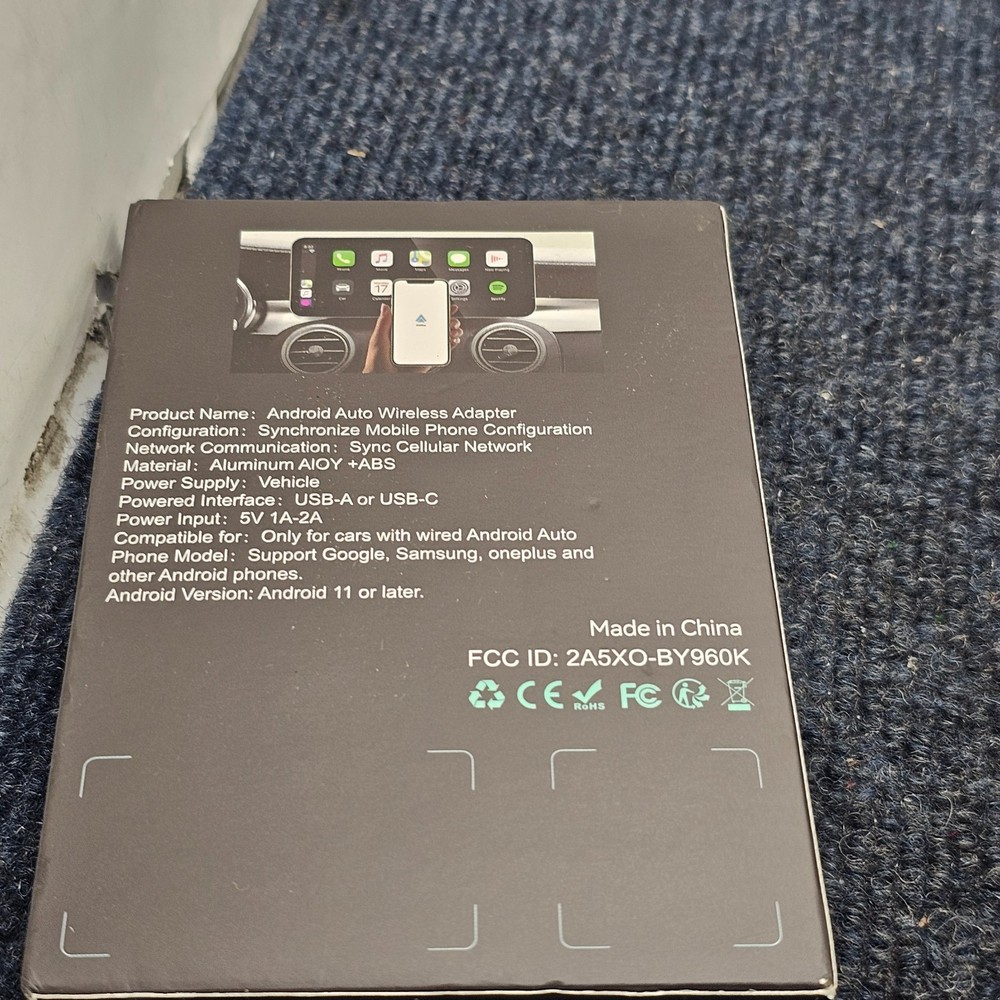 BY960H Wireless Android Auto Adapter For Cars With Wired Android Auto