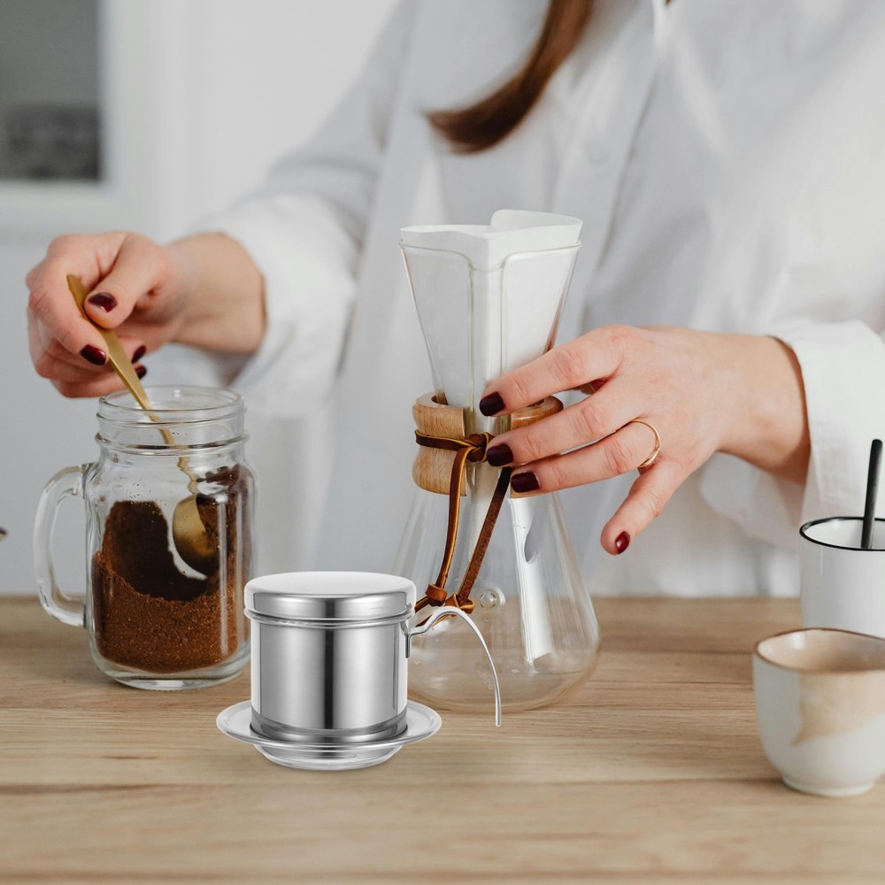 Vietnamese Coffee Drip Filter Stainless Steel Coffee Maker Pot Reusable Brewer