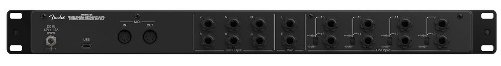 Fender Quantum LT 16 USB-C Studio Recording Audio Interface 16x8+Headphones