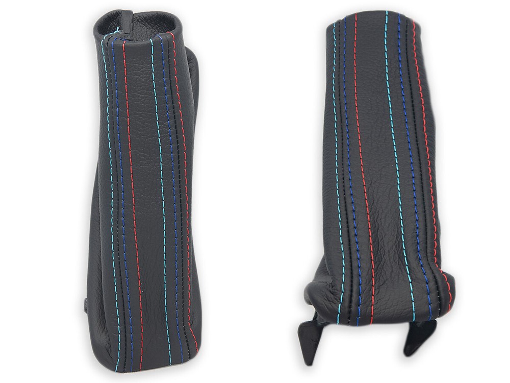 FOR BMW E60 E61 2003-2010 HANDBRAKE BOOT GAITER LEATHER STITCH MPOWER + FRAME