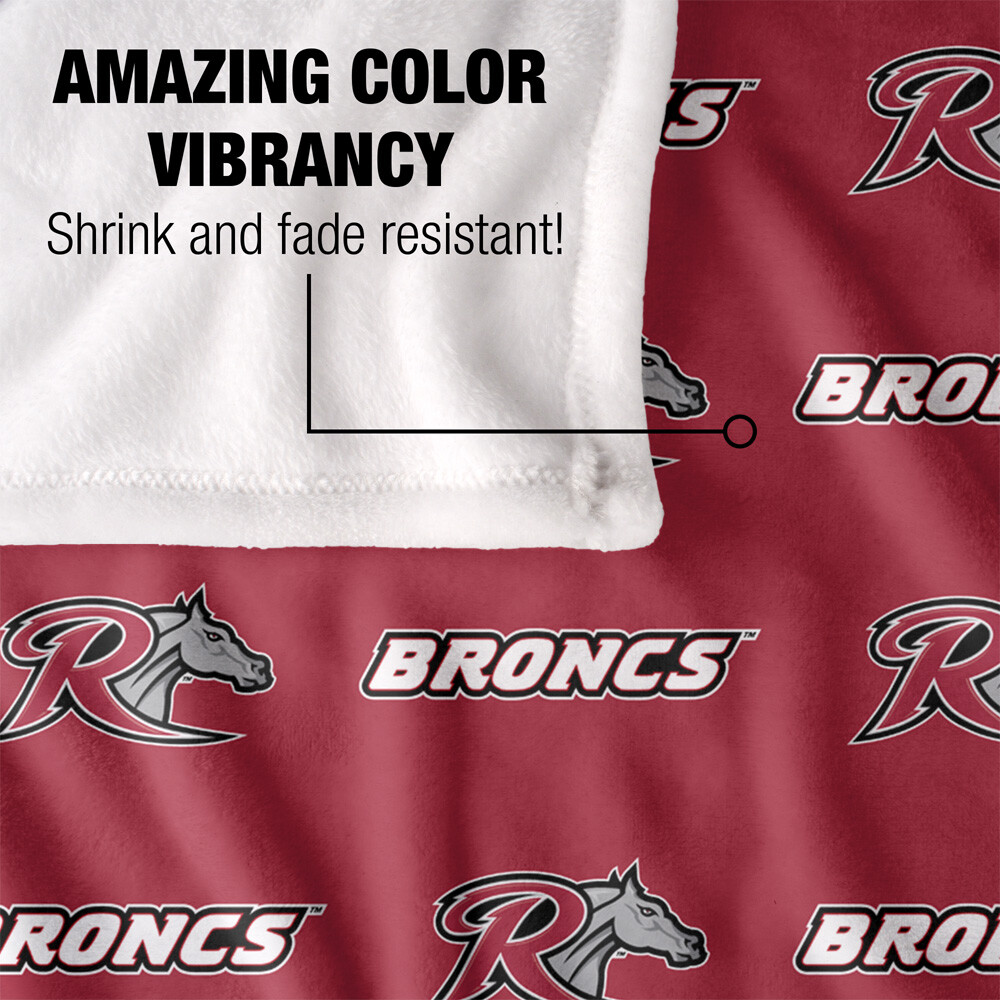Rider University Logo Pattern Silky Touch Super Soft Throw Blanket