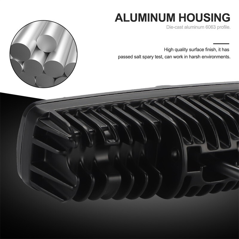 2X 6inch Yellow Amber LED Driving Work Lights Bar Spot Pods Fog Lamp Offroad SUV