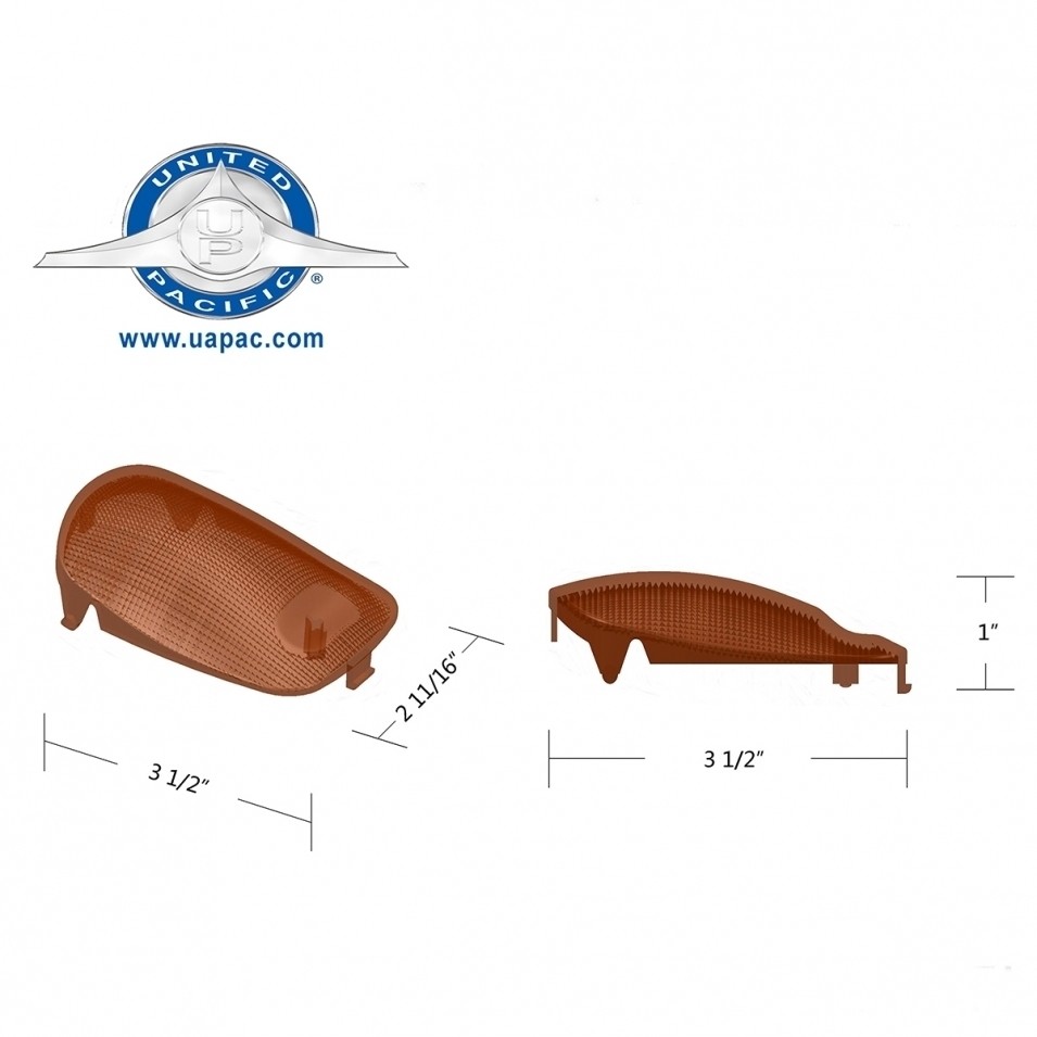 2006 Peterbilt Rectangular Dome Light Lens - Amber