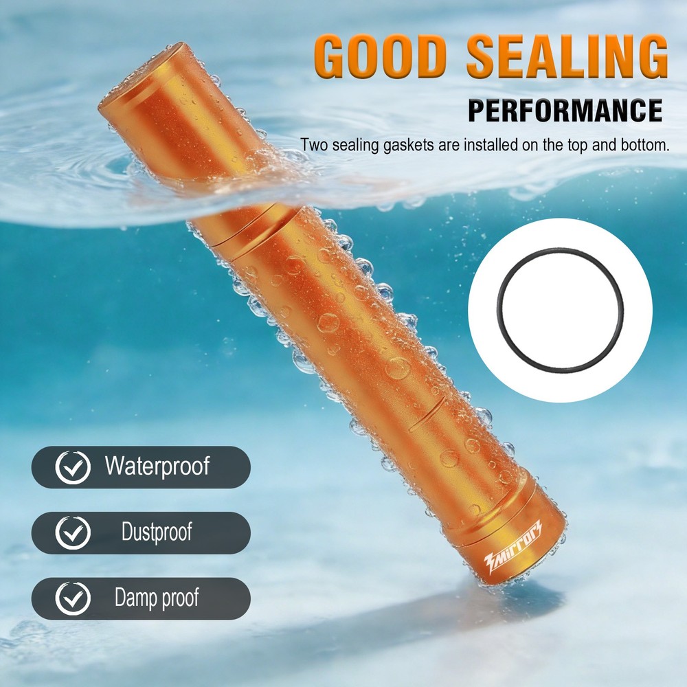 3mirrors Tungsten Electrode Holder Storage Case 3-Section Magnetic Base Orange