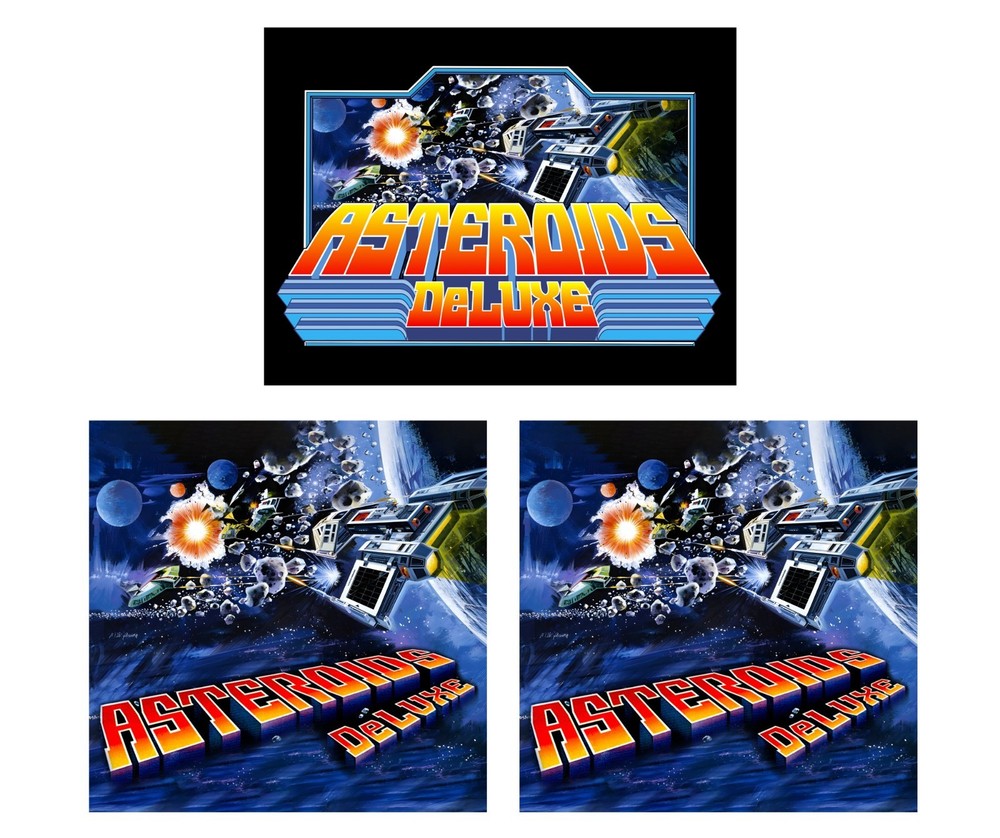 Asteroids Deluxe Arcade 1up Cabinet SE Riser Graphics Decals Stickers