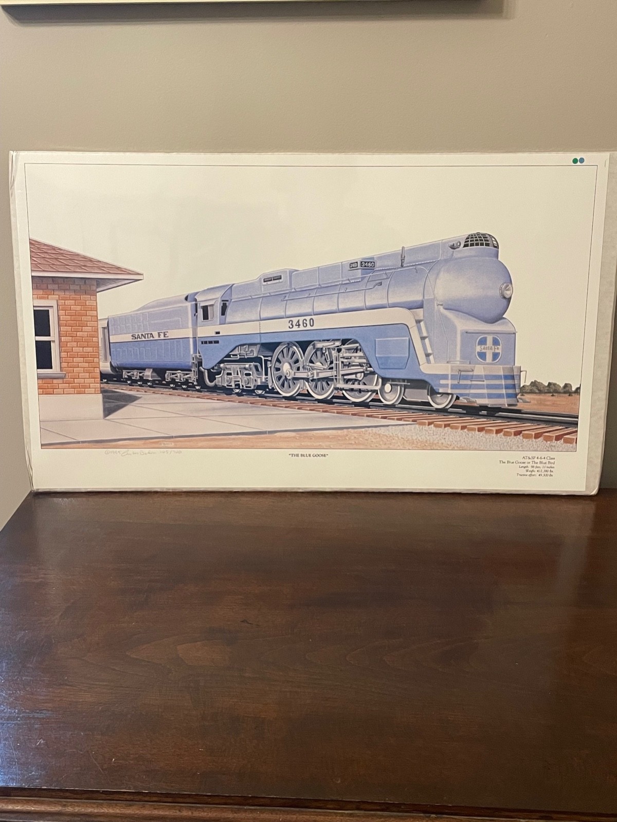 Vintage Santa Fe AT&SF "BLUE GOOSE" Print • 1995 Limited Edition 105/700 Signed