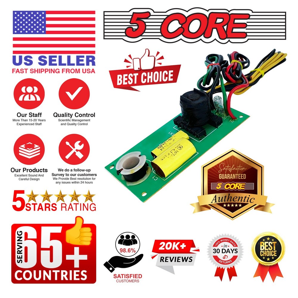 5 Core 1 Way / 2 Way Crossover Speaker Network Board High Frequency 1500W