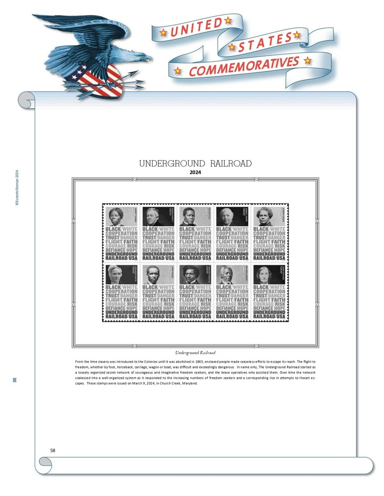 2024 U.S. Commemorative Singles SIMPLIFIED Supplement (White Ace Alternative)