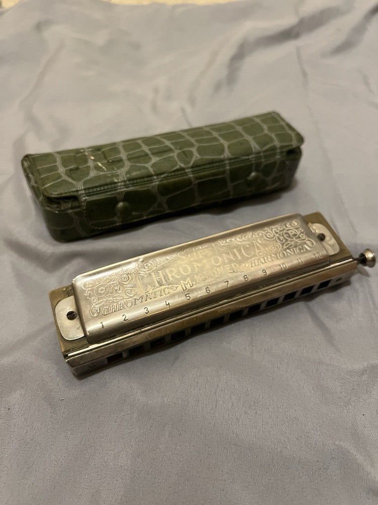 Vintage Hohner Super Chromonica 270 Harmonica Key C w/ Case Germany