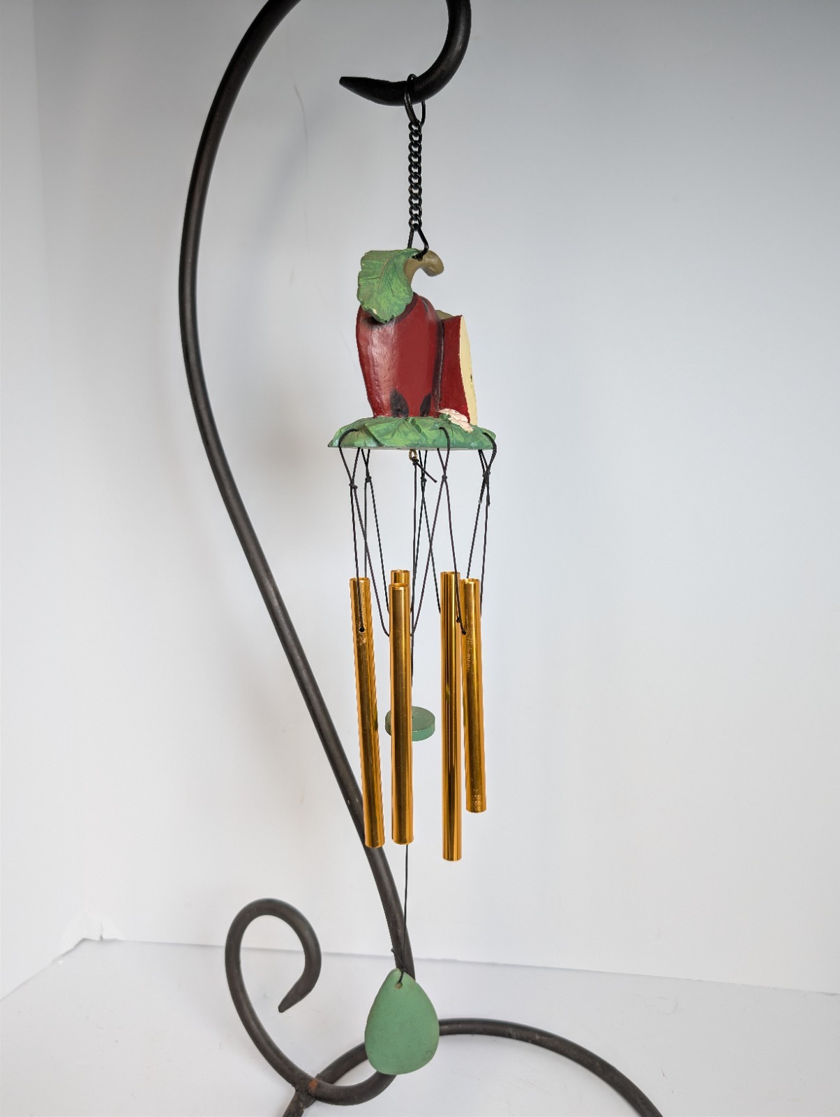 Small Vintage 90s Apple Core Blossom Resin & Copper Wind Chime