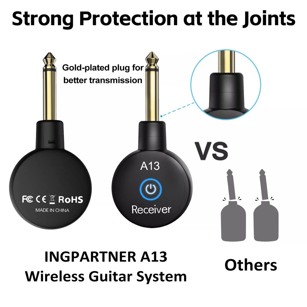 Wireless Guitar System Converter Transmitter Receiver For Electric Instruments
