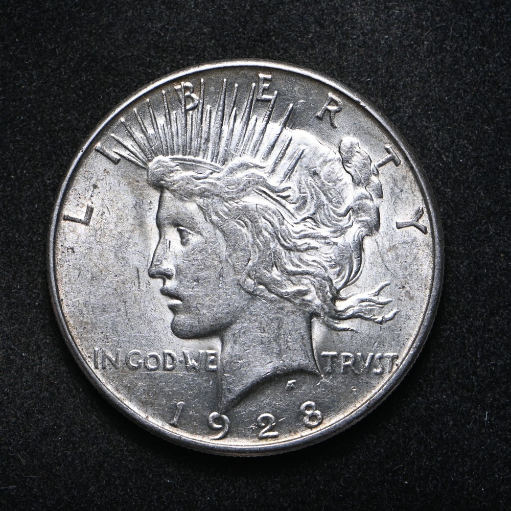 1928-S Peace Silver Dollar AU++ (cn16784)