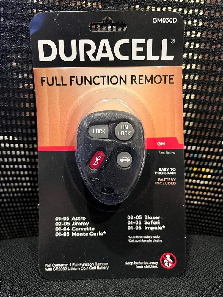 Duracell GM030D Full Function Remote with Battery