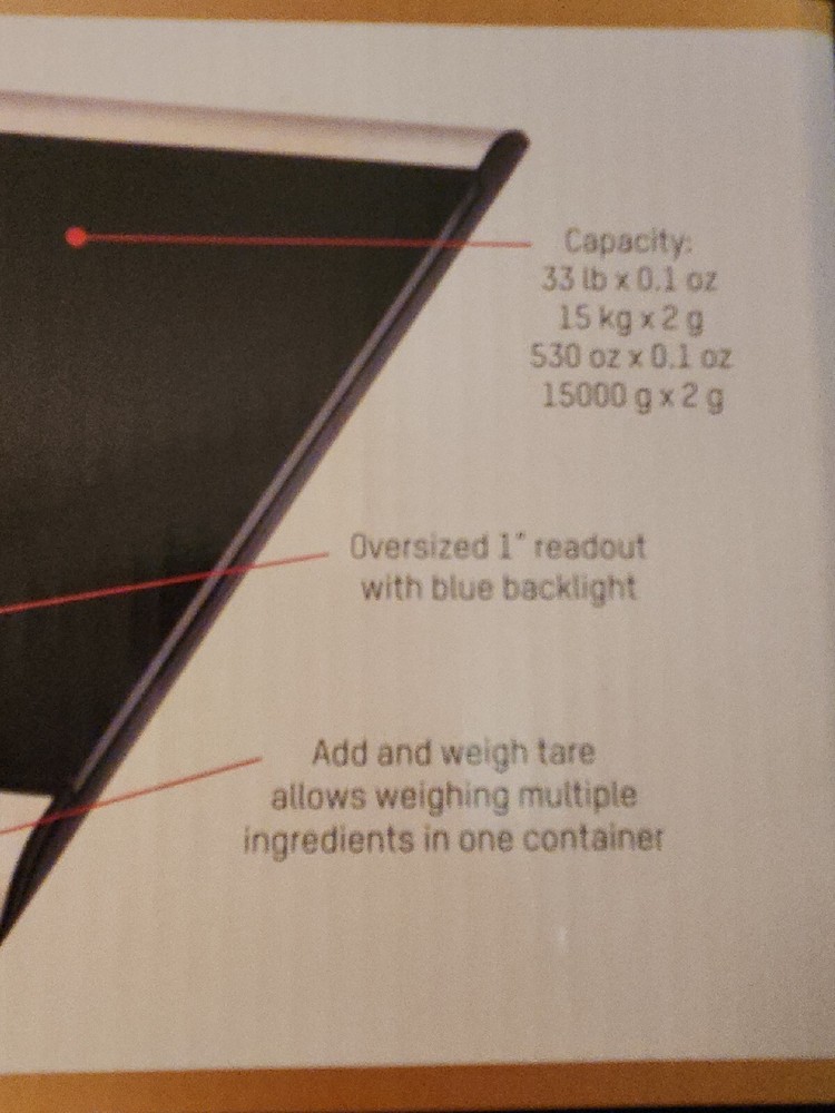 Brand New Taylor High Capacity Kitchen Scale 33lb Capacity!