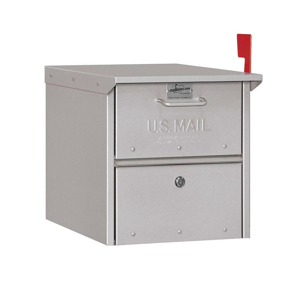 Mailbox Heavy Duty New Aluminum Post Mount Roadside Letter Box Large Locking