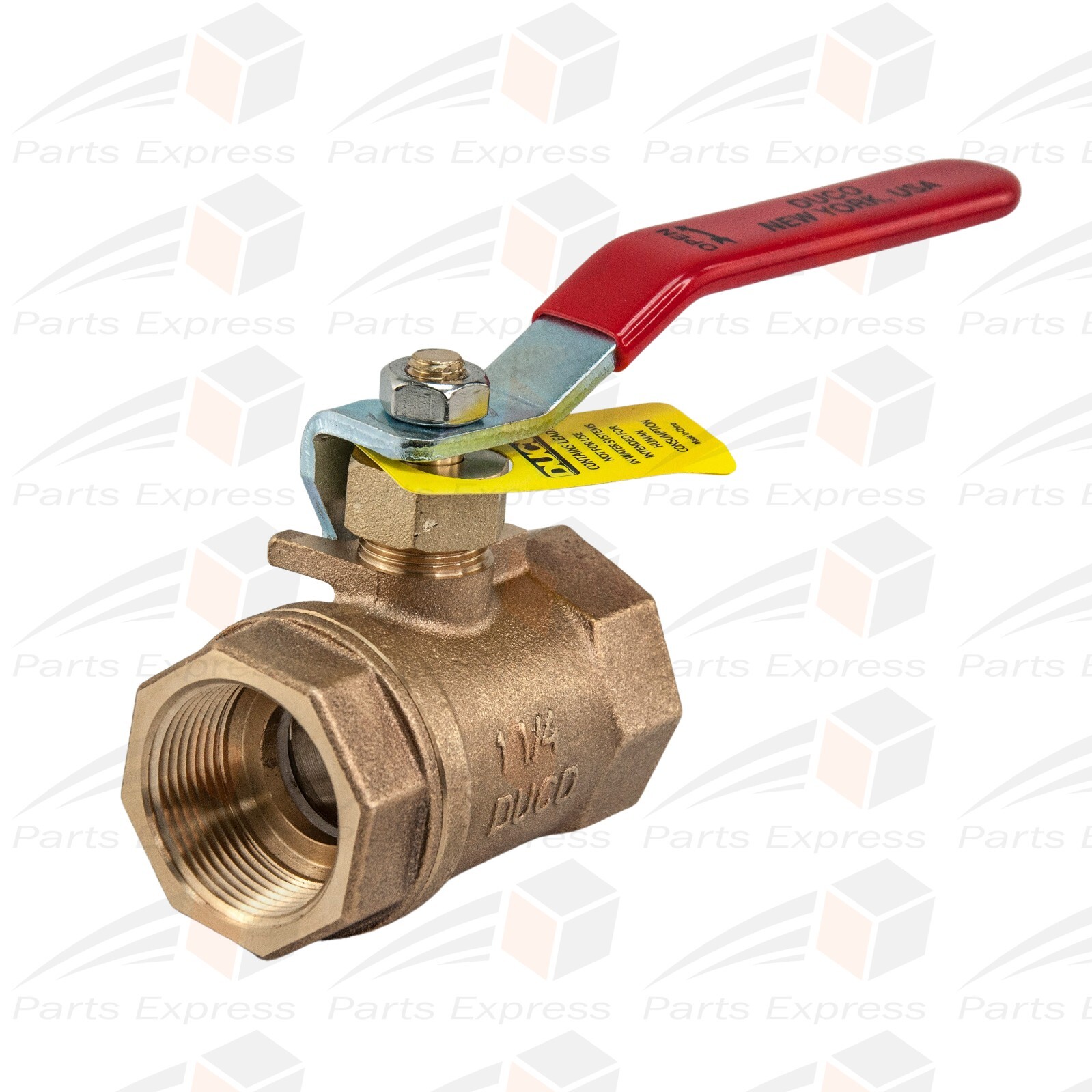 1-1/4" BRONZE BALL VALVE *200 WSP* FOR HIGH PRESSURE STEAM SERVICE, #80