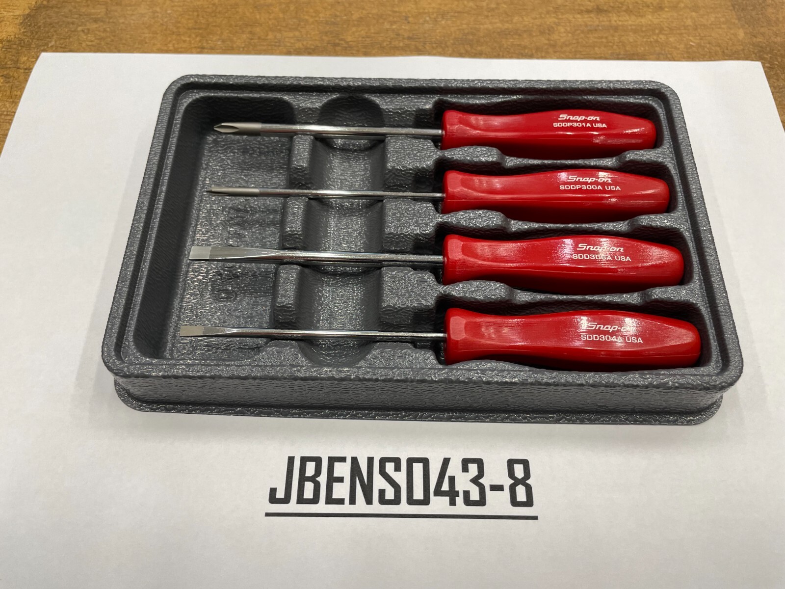 Snap-on Tools NEW RED 4pc Mini Hard Grip Combination Screwdriver Set SDDX40AR