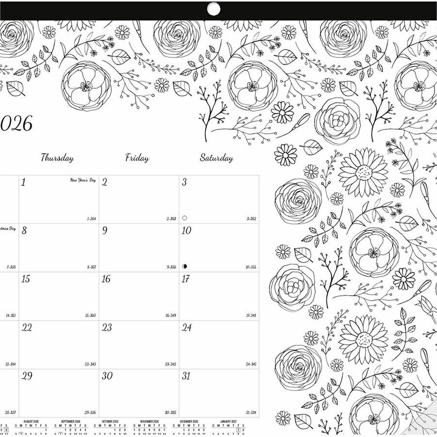 Blueline DoodlePlan Compact Desk Pad - Botanica (c2917001)