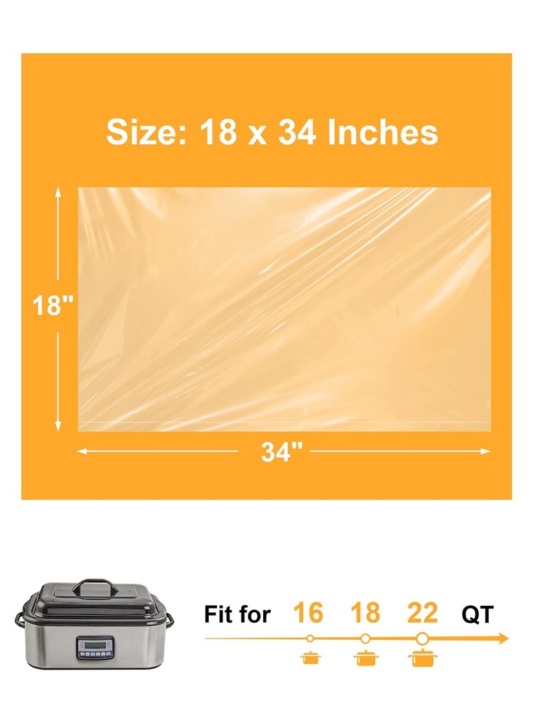 SMARTAKE Electric Roaster Liners, 10 Count Disposable 10-Pack, Clear