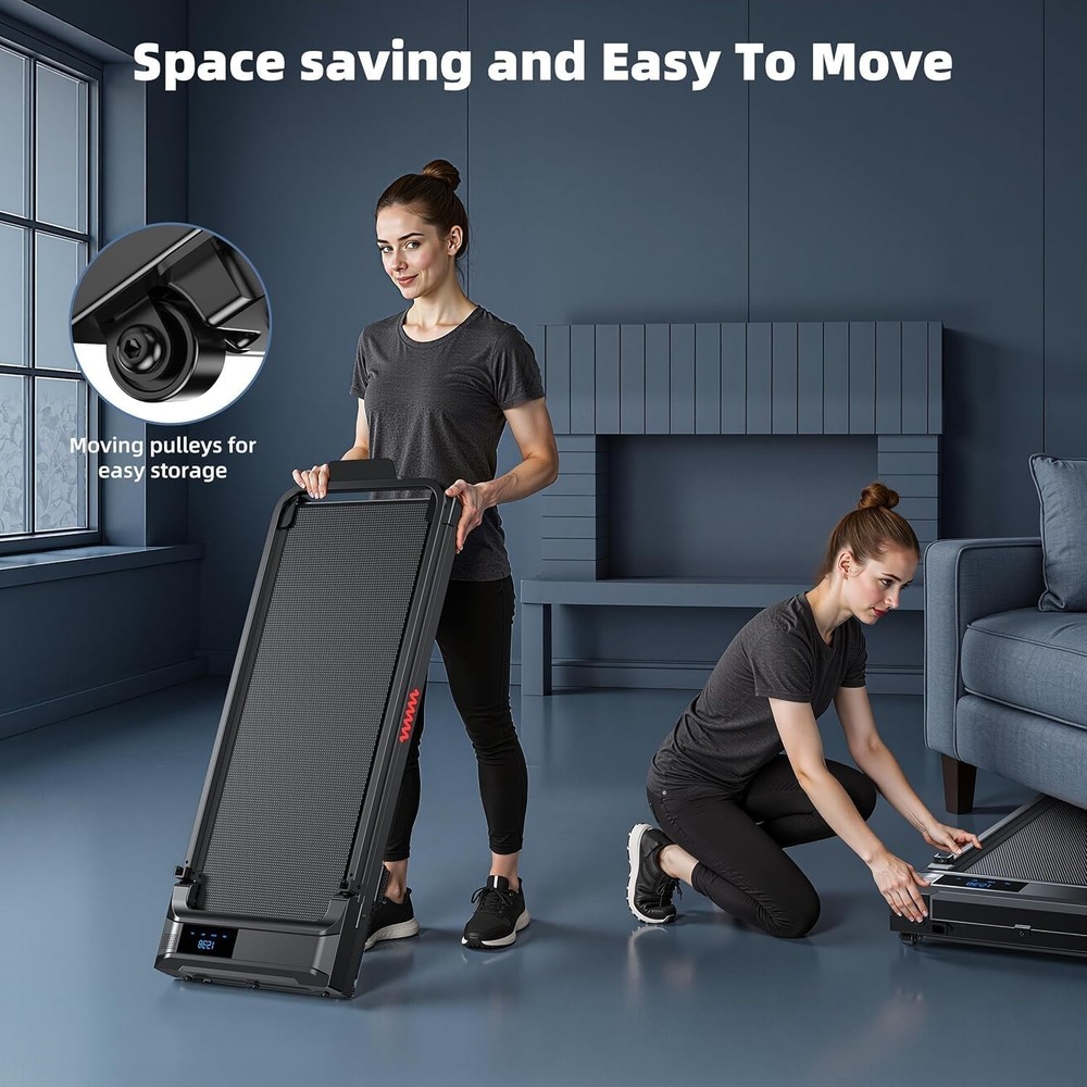 Multi-Speed Folding Treadmill for Home - Lightweight & Compact for Easy Storage